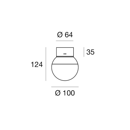 Linea light rossini plafoniera da soffitto oro led 6w 3000k