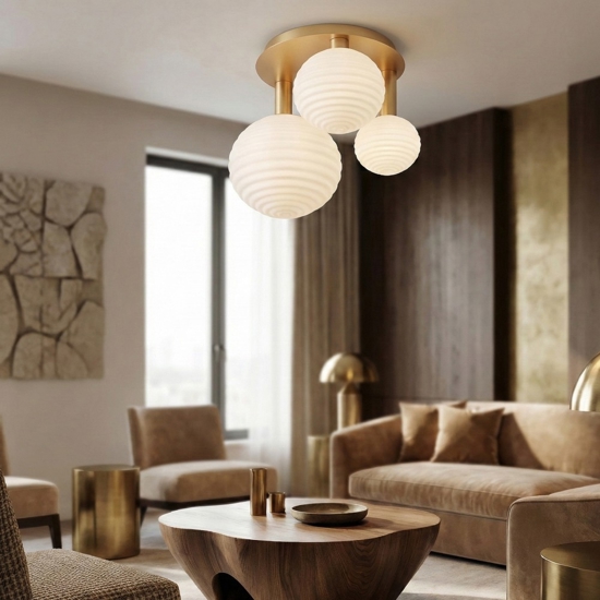 Maytoni reels plafoniera moderna 3 luci sfere in vetro