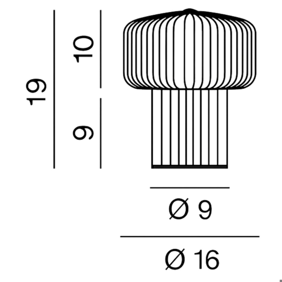 Lampada da comodino di cerama grigio chiaro otty perenz illuminazione