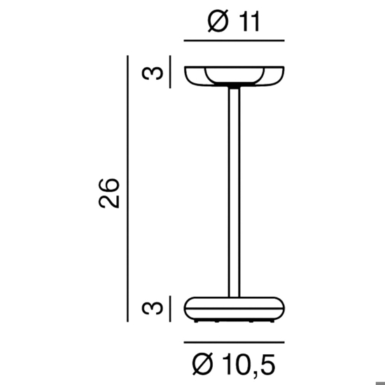 Lampada portatile per tavolino sabbia soap perenz illuminazione