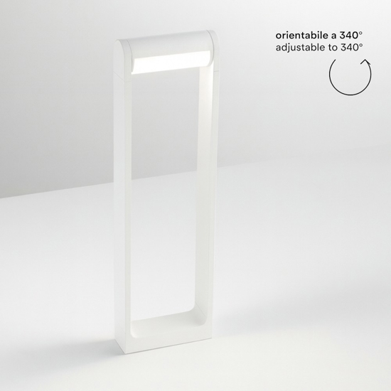 Lampione da giardino oriente bianco perenz illuminazione led 12w 3000k