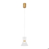 Lampadario a sospensione per bagno in vetro led 6w 3000k oro luce biemissione