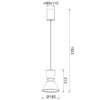 Lampadario a sospensione per bagno in vetro led 6w 3000k oro luce biemissione