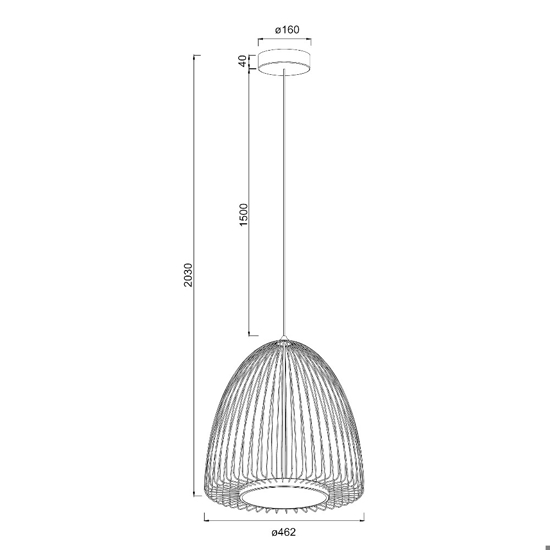 Lampadario led design moderno gabbia di metallo nero per soggiorno
