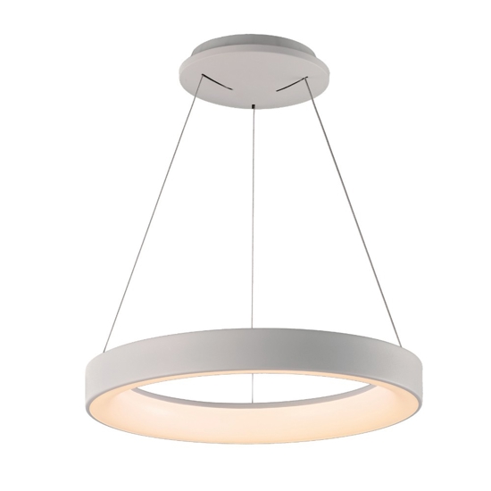 Lampadario circolare bianco 38cm led 30w da 2700k a 5000k con telecomando