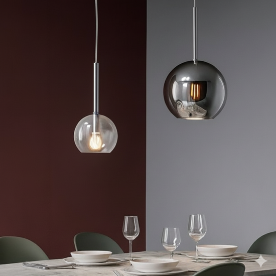 Top light lampadario per soggiorno moderno vetri trasparente cromo