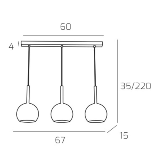 Lampadario per cucina vetri cromo