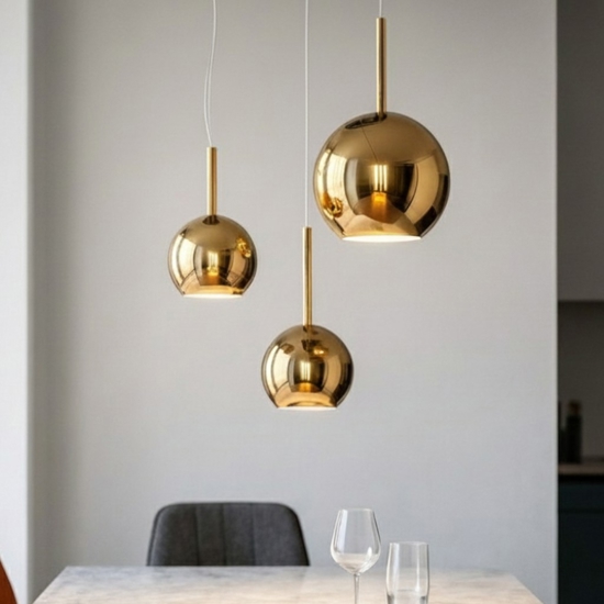 Toplight future lampadario moderno vetri oro