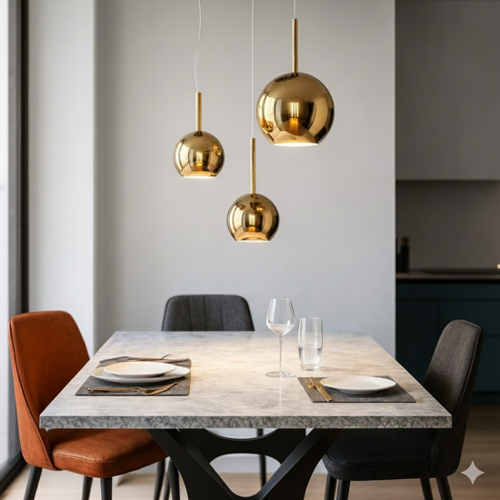 Toplight future lampadario moderno vetri oro