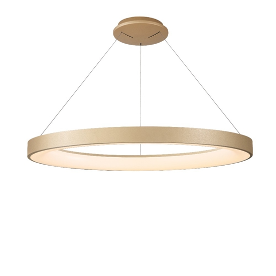 Lampadario moderno anello 65cm led 60w oro dimmerabile con telecomando app