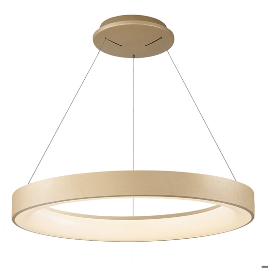 Lampadario moderno anello 50cm oro led 45w 2700k-5000k con telecomando app