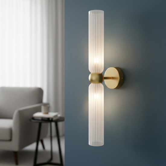 Maytoni antic applique contemporanea 2 luci vetro bianco satinato