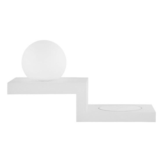 Applique per camera da letto bianca base ricarica wireless