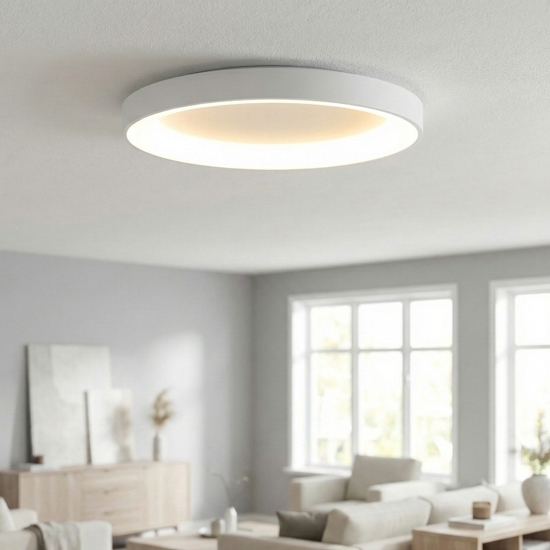Plafoniera anello 65cm bianco led 60w 2700k-5000k con telecomando app