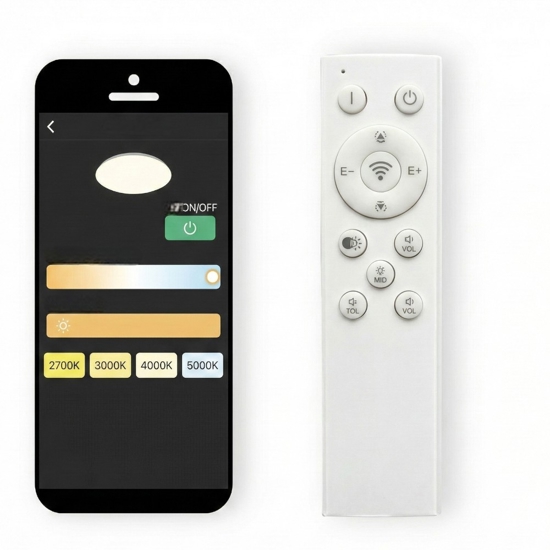 Plafoniera smart anello oro 65cm led 60w 2700k-5000k con telecomando app