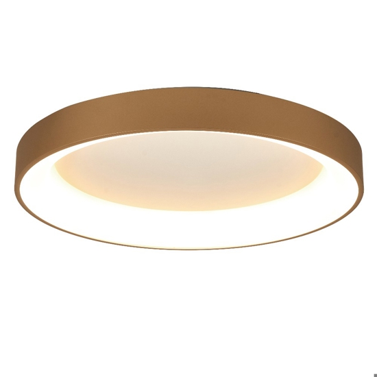 Plafoniera smart anello oro 65cm led 60w 2700k-5000k con telecomando app