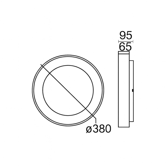 Plafoniera 38cm oro anello led 30w 2700k-5000k con telecomando app