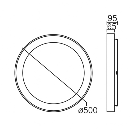 Plafoniera smart cerchio effetto legno 50cm led 2700k a 5000k wireless