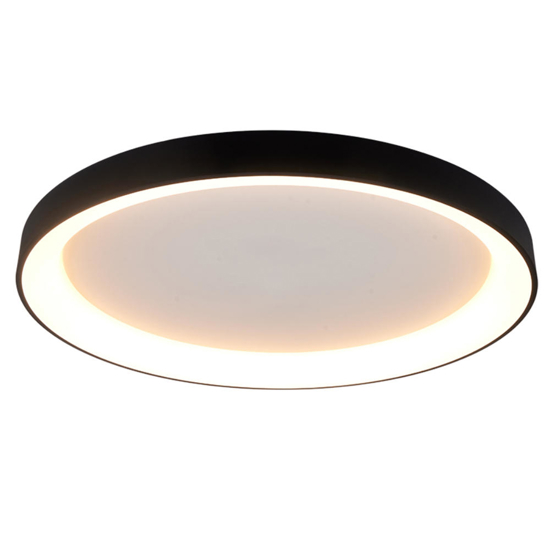 Plafoniera anello nera 90cm led 75w 2700k-5000k con telecomando
