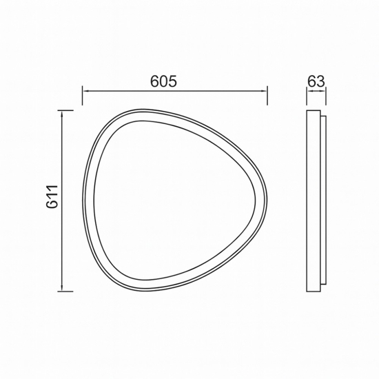 Plafoniera da cucina effetto legno led 2700k a 5000k con telecomando