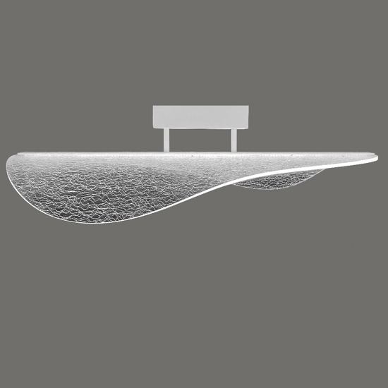 Plafoniera moderna vela effetto vetro crepato led 40w 3000k