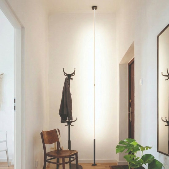 Lampada da terra nera led 3000k cavo allungabile sospesa