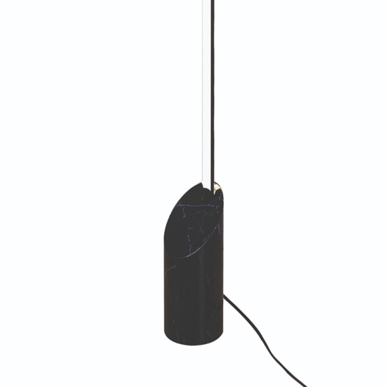 Piantana base effetto marmo nero lampada da terra led 3000k moderna