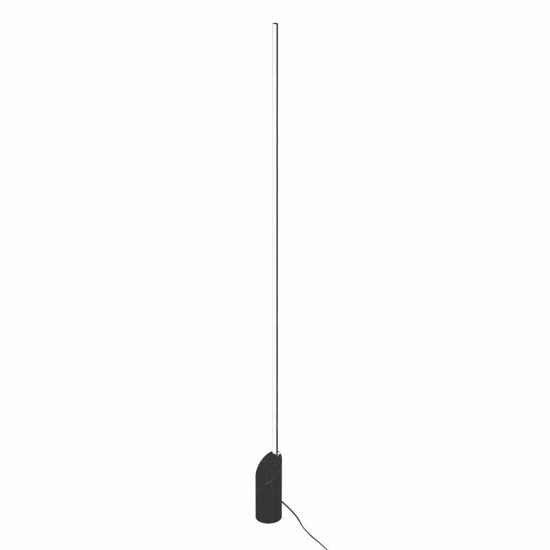 Piantana base effetto marmo nero lampada da terra led 3000k moderna