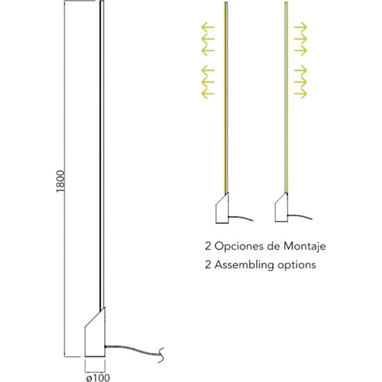 Piantana base effetto marmo nero lampada da terra led 3000k moderna