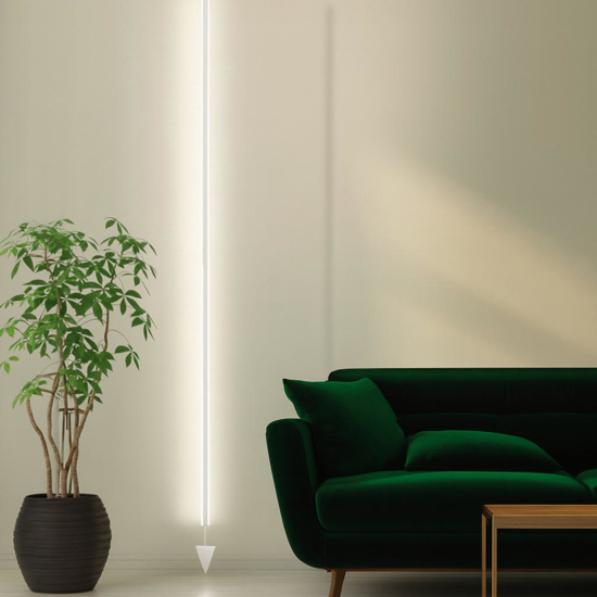 Lampada da terra moderna sospesa bianca led 3000k dimmerabile