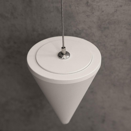 Lampada da terra moderna sospesa bianca led 3000k dimmerabile