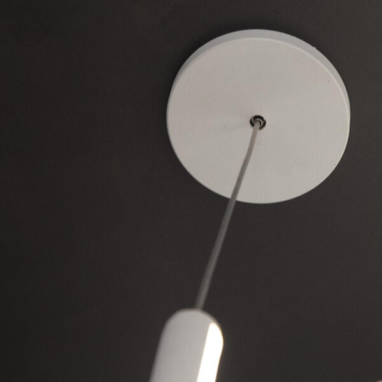 Lampada da terra moderna sospesa bianca led 3000k dimmerabile