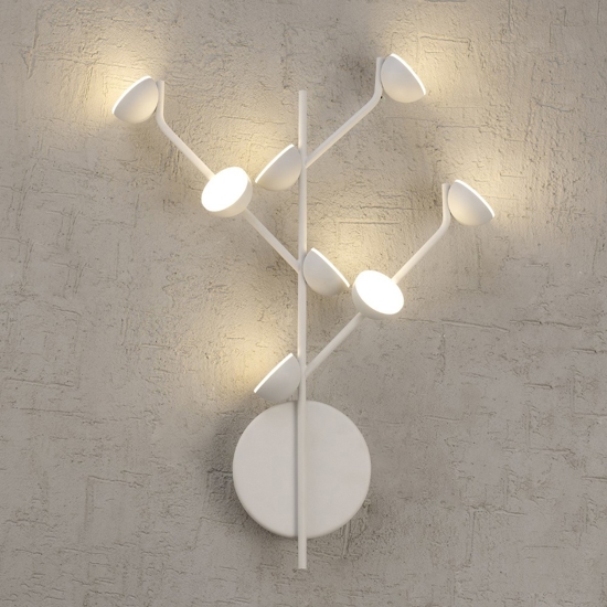 Applique moderna led 24w 3000k bianco design per soggiorno