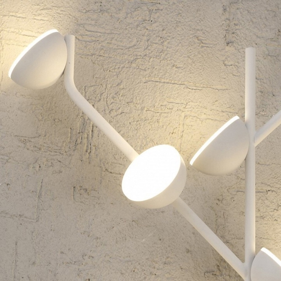 Applique moderna led 24w 3000k bianco design per soggiorno