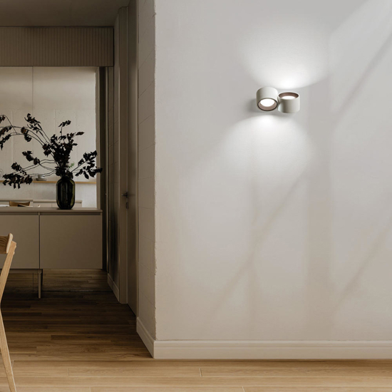 Applique di gesso due luci gesso bianco sforzin nasso bronzo