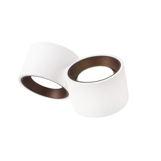 Applique di gesso due luci gesso bianco sforzin nasso bronzo
