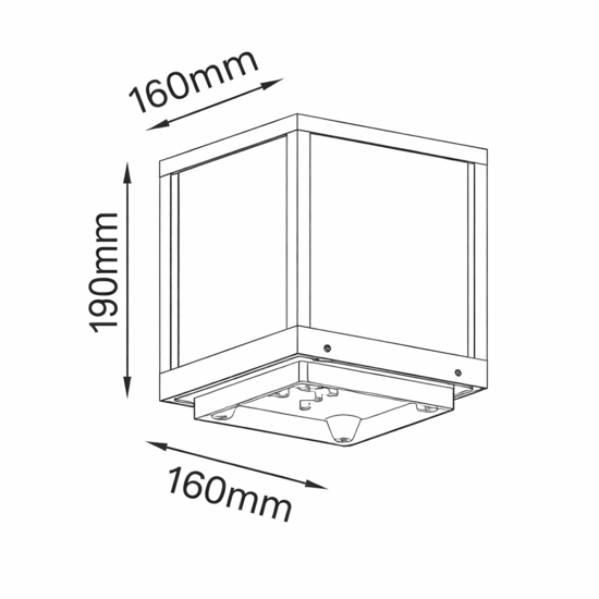 Lampada da esterno da appoggio cubo bianco