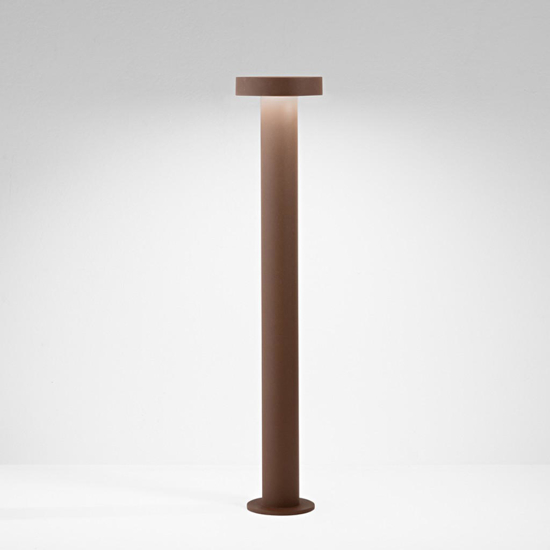Lampione da giardino corten opaco led 12w 3000k h60 cm ip65