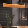 Lampadario barra di legno rustico per tavolo sala da pranzo touch dimmer led 39w 3000k