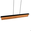 Lampadario barra di legno rustico per tavolo sala da pranzo touch dimmer led 39w 3000k