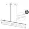 Lampadario barra di legno rustico per tavolo sala da pranzo touch dimmer led 39w 3000k
