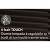 Lampadario barra di legno rustico per tavolo sala da pranzo touch dimmer led 39w 3000k