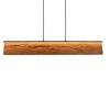 Lampadario barra di legno rustico per tavolo sala da pranzo touch dimmer led 39w 3000k