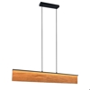 Lampadario barra di legno rustico per tavolo sala da pranzo touch dimmer led 39w 3000k