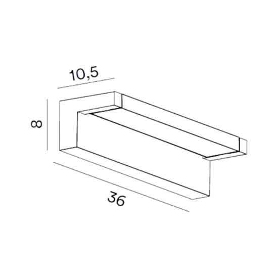 Applique da esterno antracite led 36w cct orientabile ip65 perenz display