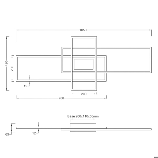 Plafoniera design moderno led da 3000k a 6500k dimmerabile con telecomando