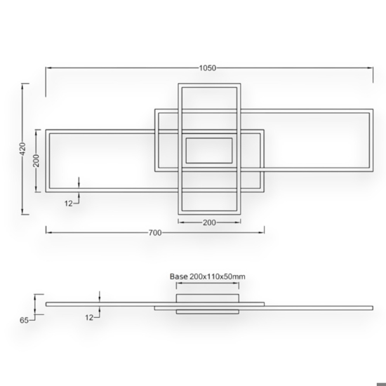 Plafoniera moderna dimmerabile led da 3000k a 6500k con telecomando