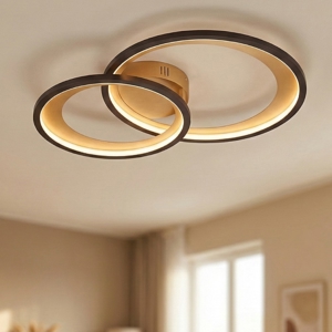 Plafoniera design moderna caffe antracite led dimmerabile