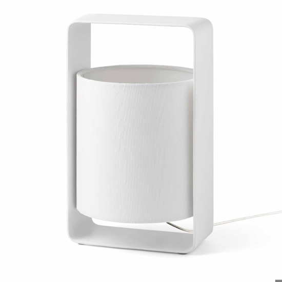 Lampada da comodino per camera da letto moderna paralume bianco