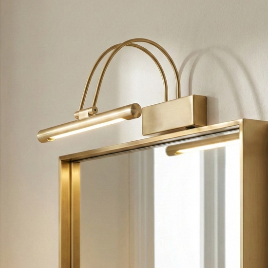 Ideal lux bow ap d26 applique per specchio bagno ottone